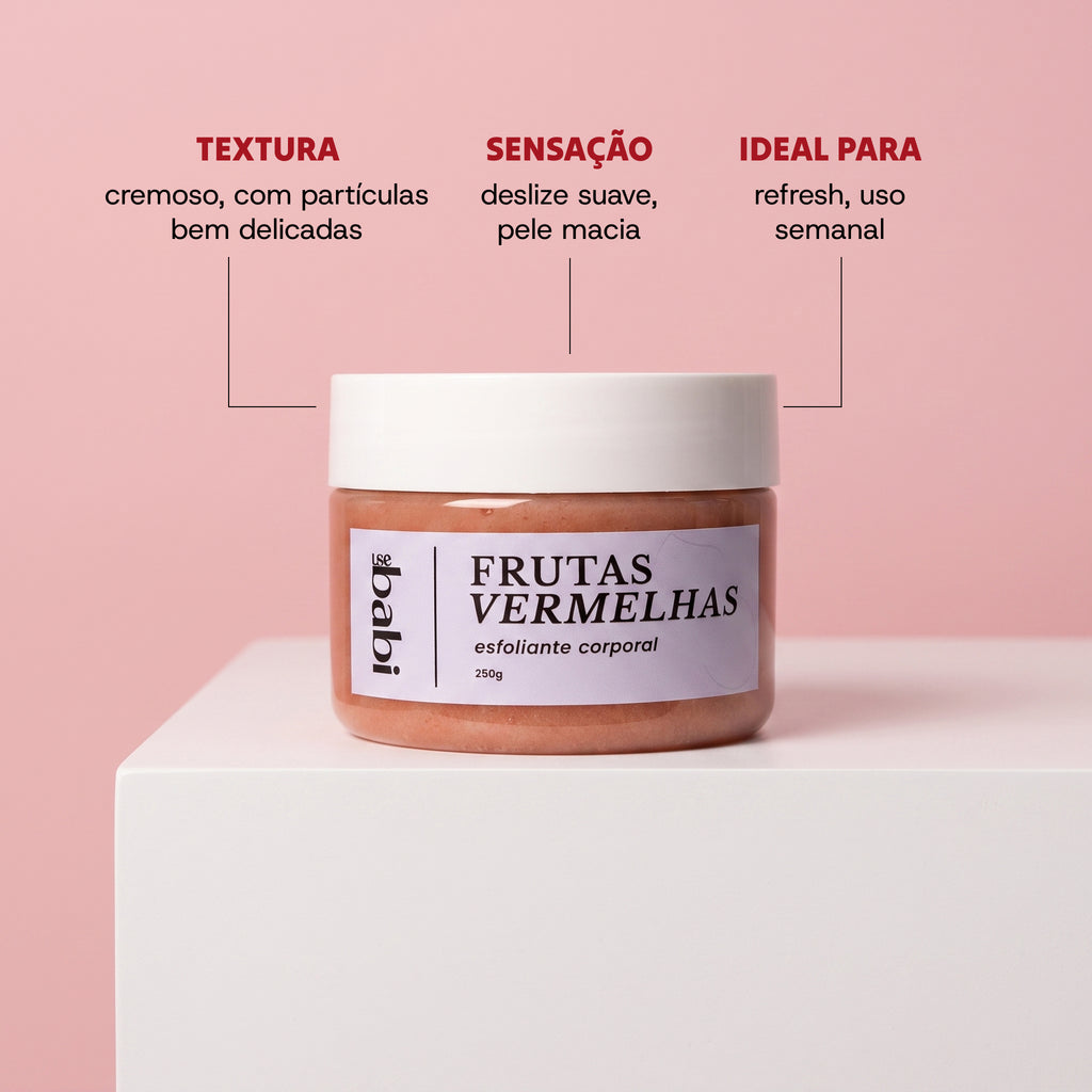 esfoliante frutas vermelhas